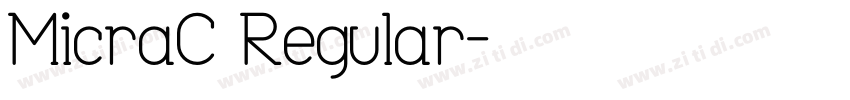 MicraC Regular字体转换